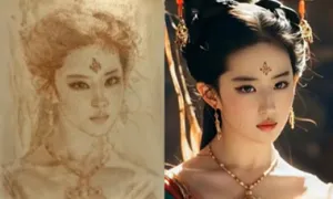 Chàng trai dùng nước tương vẽ Lưu Diệc Phi