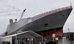 Singapore hạ thủy 'hộ vệ hạm lai tàu chở drone' lớn chưa từng thấy